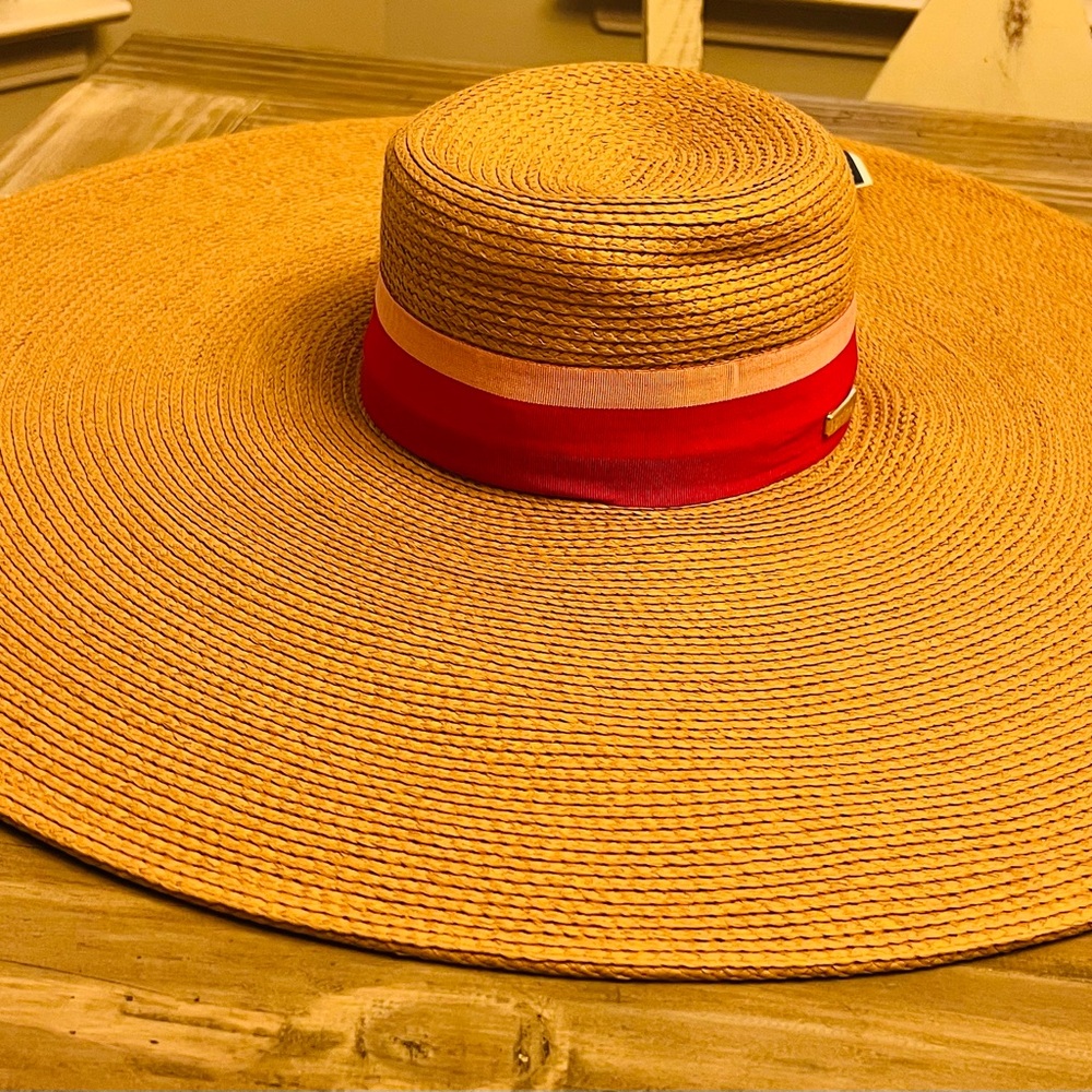 Trina Turk Tan, Pink, Fuscia Floppy Hat